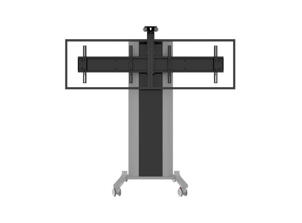EDBAK Golvstativ VCTX247 VideoKonferans 2x 40-47" | Kamera- og codec-hylla 