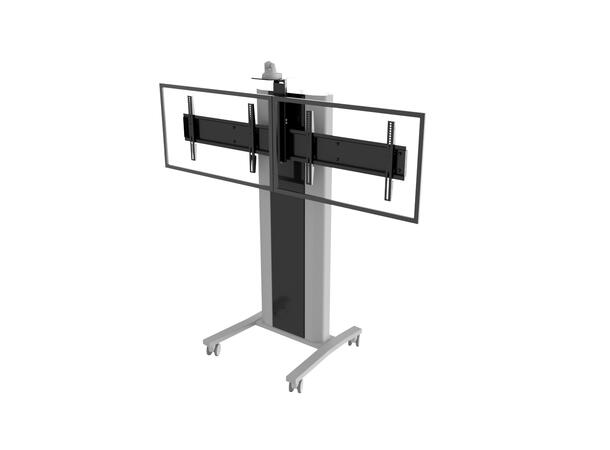 EDBAK Golvstativ VCTX247 VideoKonferans 2x 40-47" | Kamera- og codec-hylla 