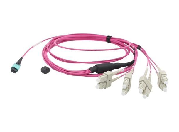 LinkIT MTP/MPO-B OM4 8c 1m USConec MTP Elite female - 8xSC | LSZH 