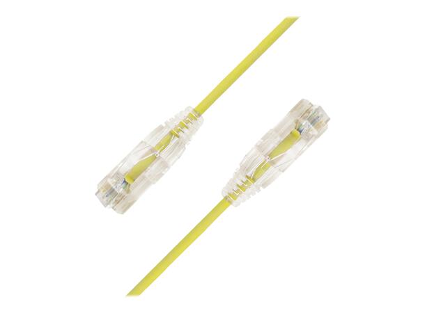 LinkIT U/UTP SlimPatch Cat6a gul 0.3m AWG28/7 | LSZH |Snagless | OD 3.6mm 