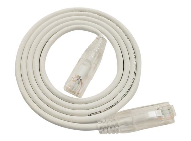 LinkIT U/UTP SlimPatch Cat6a hvit 0.5m AWG28/7 | LSZH |Snagless | OD 3.6mm 