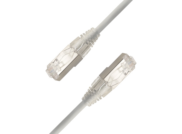 LinkIT F/UTP SlimPatch Cat6a grå 3m AWG 28 | LSZH | Snagless | OD 4.7mm 