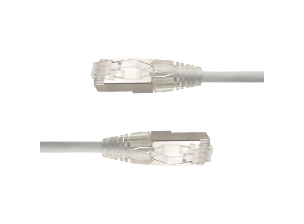 LinkIT F/UTP SlimPatch Cat6a grå 3m AWG 28 | LSZH | Snagless | OD 4.7mm 