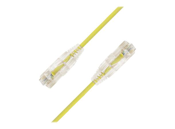 LinkIT U/UTP SlimPatch Cat6a gul 0.75m AWG28/7 | LSZH |Snagless | OD 3.6mm 