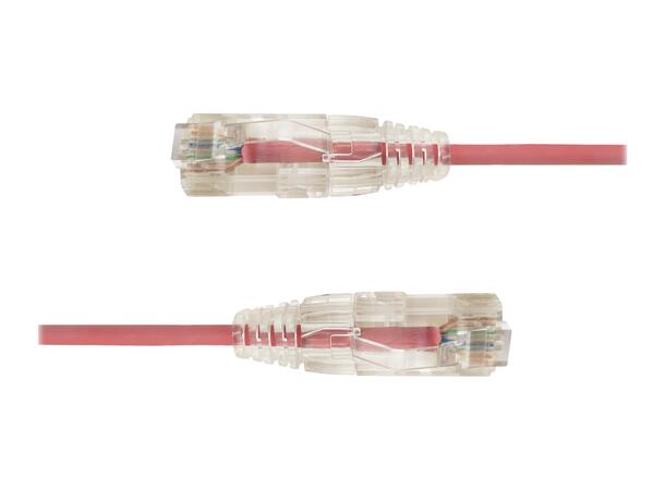 LinkIT U/UTP SlimPatch Cat6a röd 5m AWG28/7 | LSZH |Snagless | OD 3.6mm 