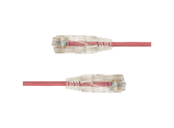 LinkIT U/UTP SlimPatch Cat6a rød 0.2m AWG28/7 | LSZH |Snagless | OD 3.6mm 