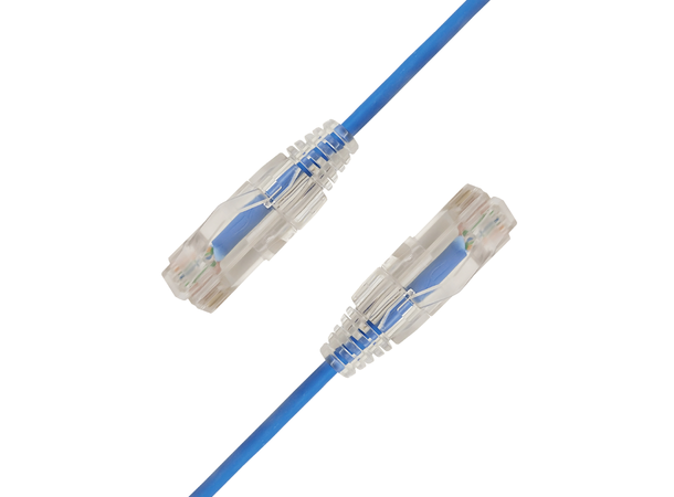 LinkIT U/UTP SlimPatch Cat6a blå 2m AWG28/7 | LSZH |Snagless | OD 3.6mm 