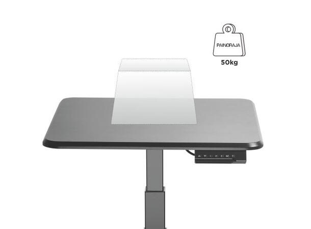 KENSON GetUpDesk Single Electric Height-Adjustable Desk | Black 