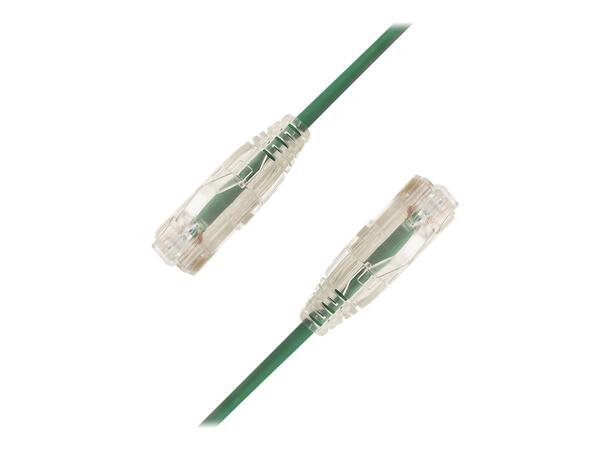 LinkIT U/UTP SlimPatch Cat6a grön 1m AWG28/7 | LSZH |Snagless | OD 3.6mm 