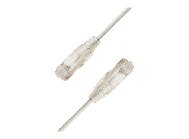 LinkIT U/UTP SlimPatch Cat6a hvit 2m AWG28/7 | LSZH |Snagless | OD 3.6mm 