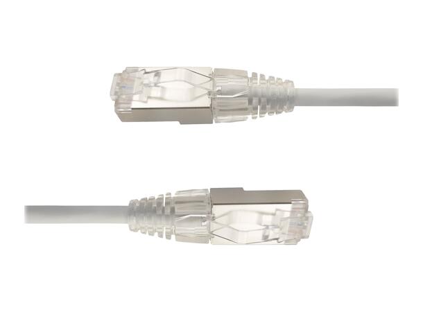 LinkIT F/UTP SlimPatch Cat6a grå 0.5m AWG 28 | LSZH | Snagless | OD 4.7mm 