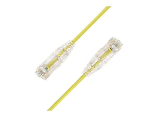 LinkIT U/UTP SlimPatch Cat6a gul 2m AWG28/7 | LSZH |Snagless | OD 3.6mm 