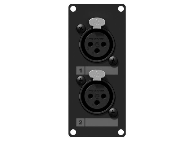 Caymon CASY125/B  XLR Black 1 space 2x terminal block to  XLR FM 