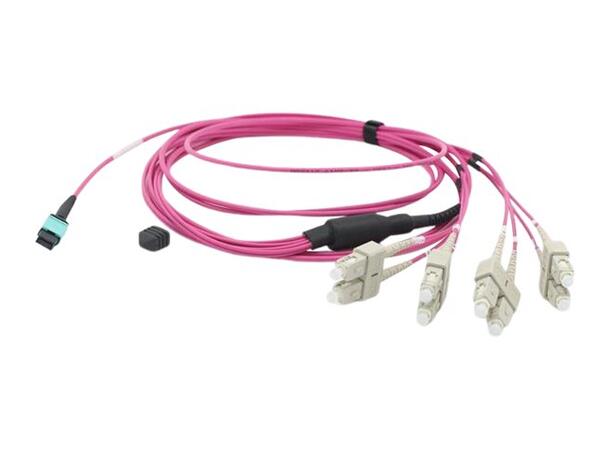 LinkIT MTP/MPO-B OM4 8c 1m USConec MTP Elite female - 8xLC | LSZH 