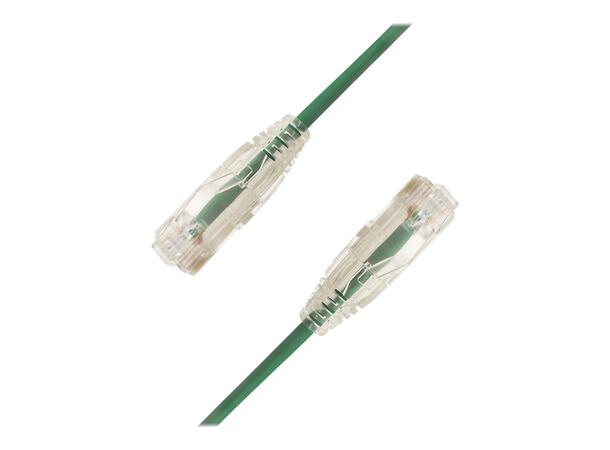 LinkIT U/UTP SlimPatch Cat6a grön 2m AWG28/7 | LSZH |Snagless | OD 3.6mm 