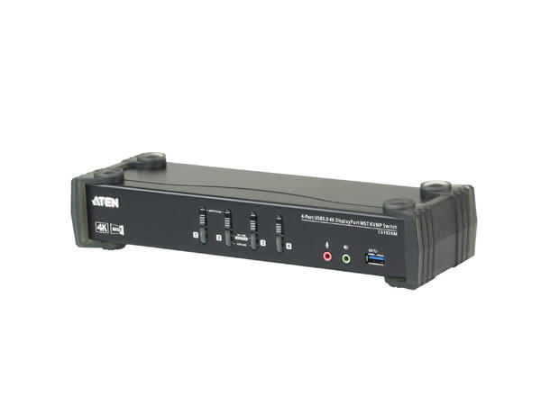 Aten KVM 4-PC 1-Bruker CS1924M USB 3.0 | Displayport 1.2, 4K 