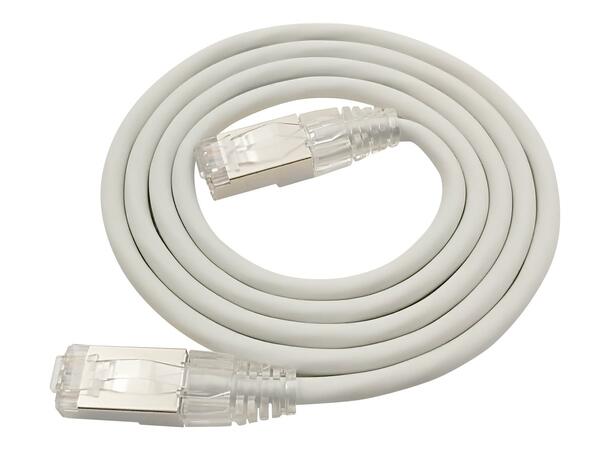 LinkIT F/UTP SlimPatch Cat6a grå 1.5m AWG 28 | LSZH | Snagless | OD 4.7mm 