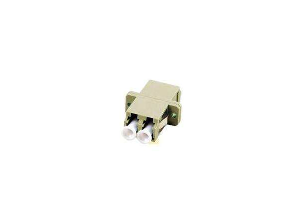 LinkIT Fiber adapter LC/LC Duplex MM | Clips and flanges | Beige 