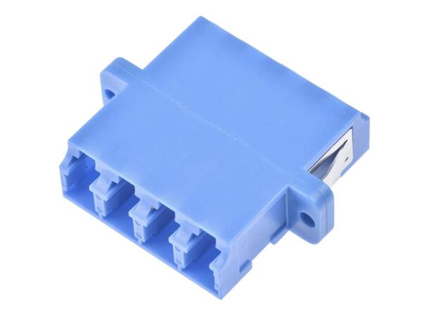 LinkIT Fiber adapter LC/LC Quadruplex SM | Clips and flanges | blue 