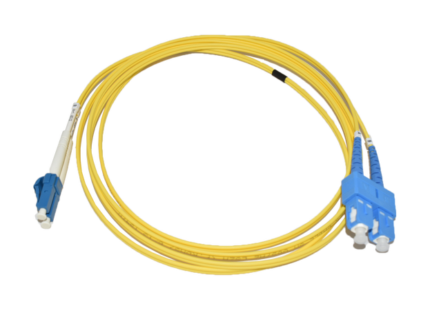 LinkIT fiber patch OS2 LC/SC 0.5m Duplex | SM | LSZH | Yellow 