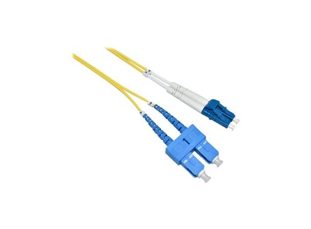 LinkIT fiber patch OS2 LC/SC 0.5m Duplex | SM | LSZH | Yellow 