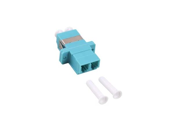 LinkIT Fiber adapter LC/LC Duplex MM | Clips and flanges | Aqua 