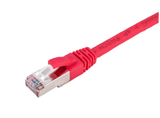 LinkIT S/FTP Patch Cat6a rød 1m AWG 26/7 | LSZH | Snagless 