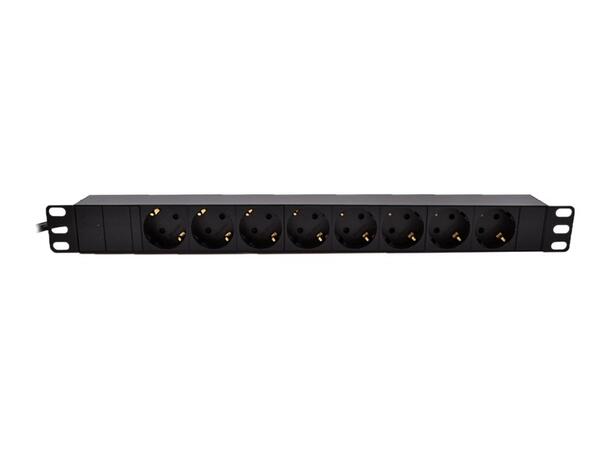 LinkIT 19" Strømskinne 8xCEE 7/4 5m CEE 7/7 | wo/bryter | 16A | 3600W 