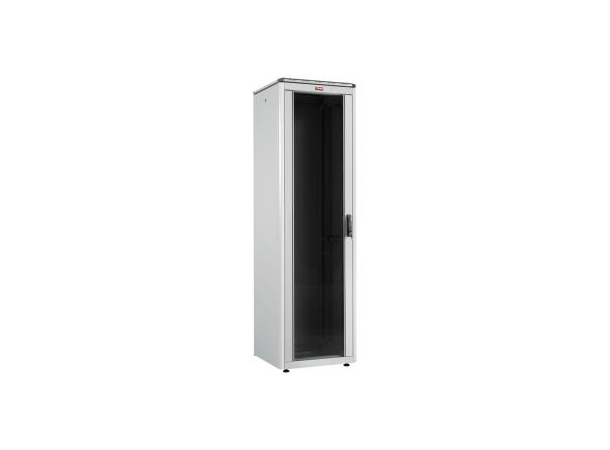 Lande DYNAmic xxU W600xD600 Glass door | Perforated rear door | Grey 