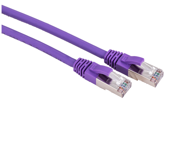 LinkIT S/FTP Patch Cat6a lilla 1m AWG 26/7 | LSZH | Snagless 