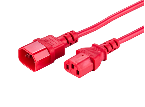 LinkIT Power C13/C14 red 0,7m PVC | 3 x 1,00 mm² | H05VV-F 