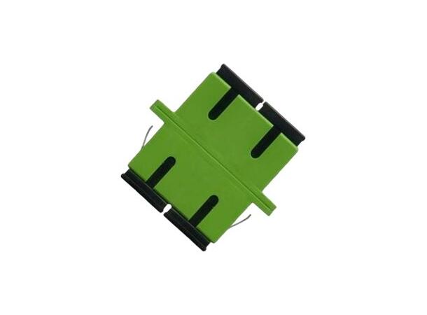 LinkIT Fiber adapter SC/SC Duplex SM |  Clips and flanges | Green 