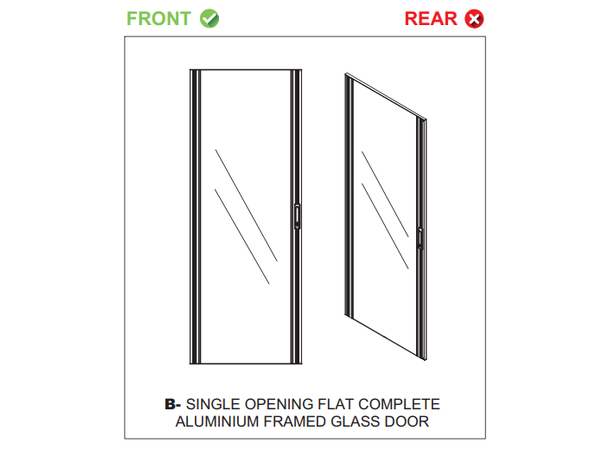 Lande DYNAmic BASIC 42U VCM B800xD800xH2010 | Glassdør | Svart 