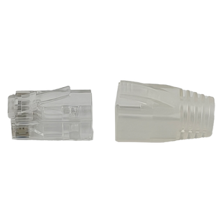 LinkIT Unshielded RJ45 plug clear &amp; boot 50&#181; gold-plated | AWG23-26 | 40 of each