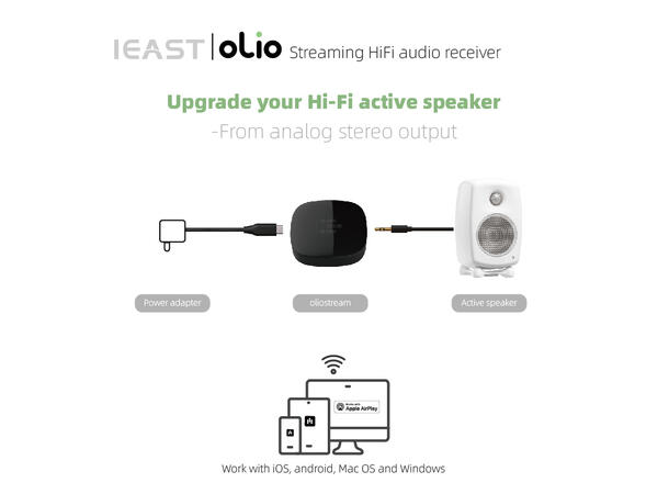 iEAST Oliostream Wireless Multi-Room Sound Streamer Sort 