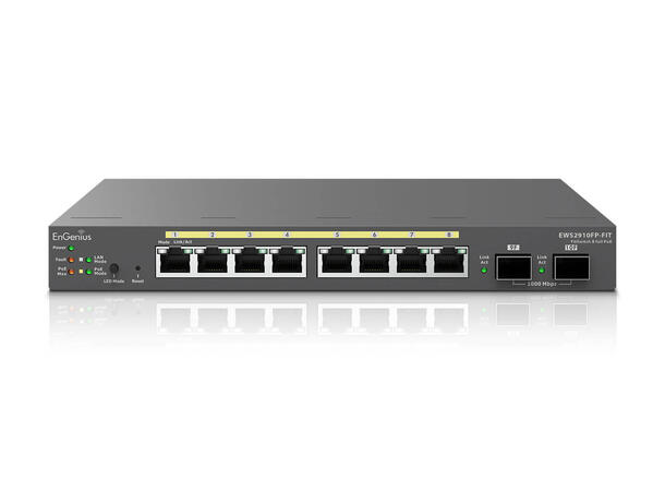 EnGenius EWS2910FP-FIT - PoE Switch Cloud | 8x GE PoE+ | 2xSFP | 110W 