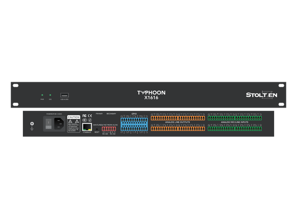 Stoltzen Typhoon X1616 DSP Analog 16x16 | USB 