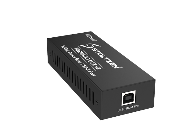 Stoltzen Tornado Installer D2X Dante-USB In/Out Dante from USB-B Port w/PoE 