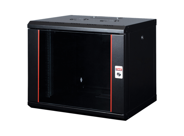 Lande PROline 9U W600xD450xH505 | Black | w/glass door 