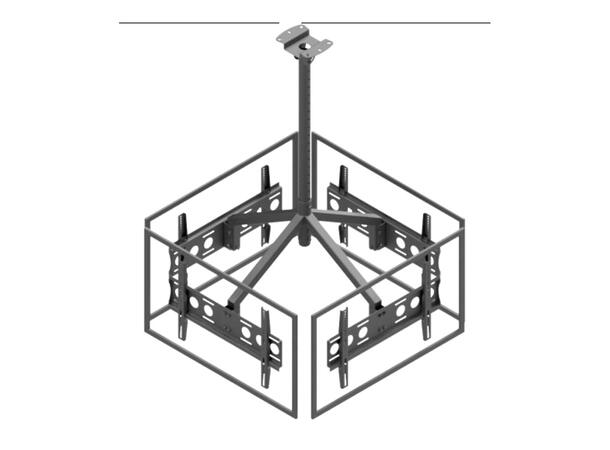 Edbak MB455Q-L Kvadratfäste 4xDisplay <55" | 240kg | 22-112cm | Squared 