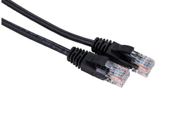 LinkIT U/UTP Patch Cat.5e Svart  0.5m PVC AWG 26 Snagless 